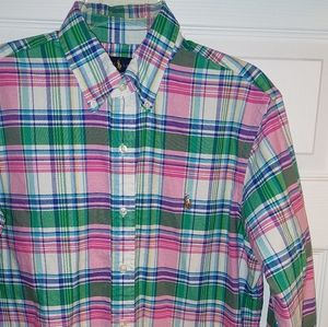 RALPH LAUREN Plaid Button Down Shirt